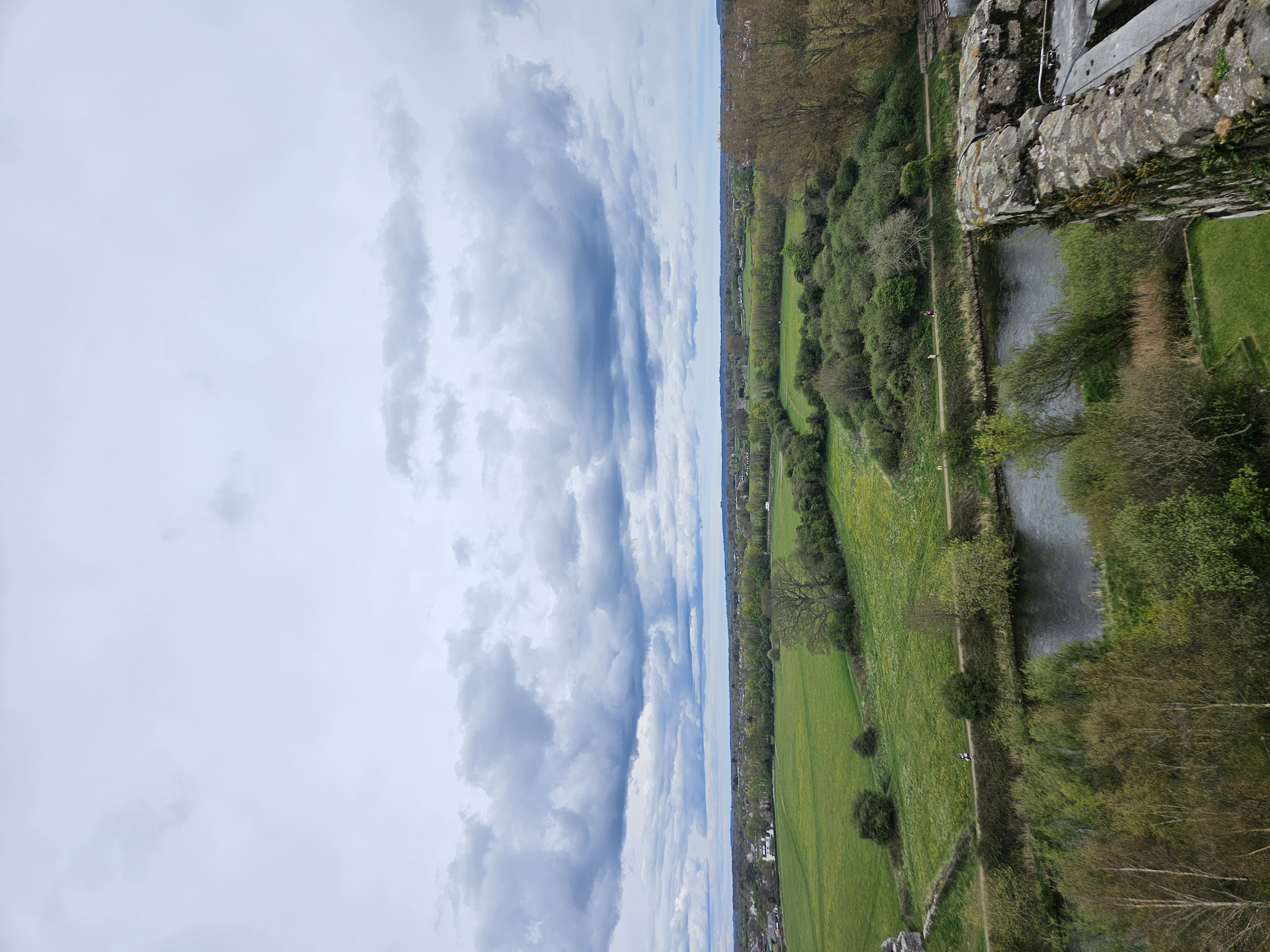 far off view from roof of Trim Castle
